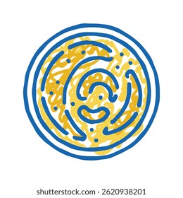 top bowl mustard sauce food doodle icon sketch vector. top bowl mustard sauce food sign. isolated symbol illustration
