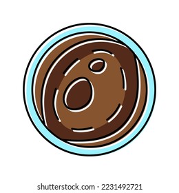 top bowl soy sauce food color icon vector. top bowl soy sauce food sign. isolated symbol illustration