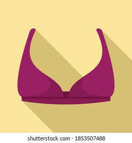 Top bra icon. Flat illustration of top bra vector icon for web design