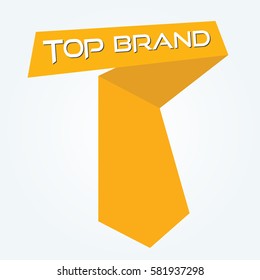 top brand label vector