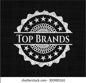 Top Brands chalkboard emblem