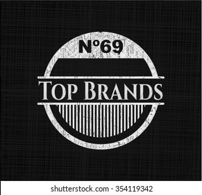 Chalkboard-Emblem für Top-Marken