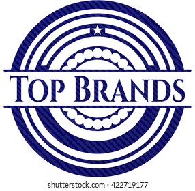 Fondo del denim de marcas principales