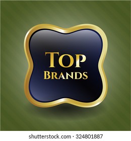 Top Brands gold badge or emblem