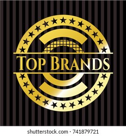 Top Brands gold badge or emblem