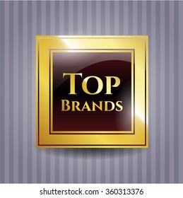 emblema de oro de las marcas más populares