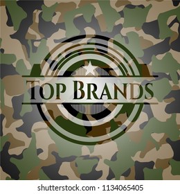 Top Brands on camo texture