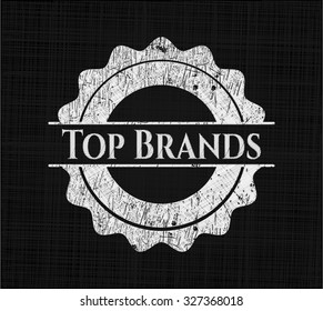 Top Brands on chalkboard