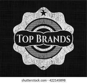 Top Brands written with chalkboard texture