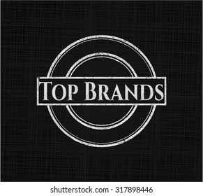 Top Brands written on a blackboard