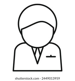 Top business candidate icon outline vector. Human promotion best. Professional career