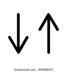 Top and button arrow icon with outline style. Vector graphic illustration. Suitable for website design, logo, app, template, and ui