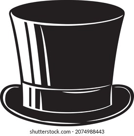 Ilustración del vector negro del capuchón superior