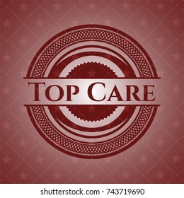 Top Care badge with red background