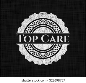 Emblema de pizarra de cuidado superior