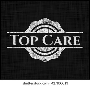 Top Care with chalkboard texture