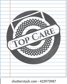 Top Care pencil strokes emblem