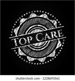 Top Care written with chalkboard texture