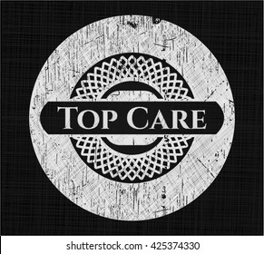 Top Care written with chalkboard texture