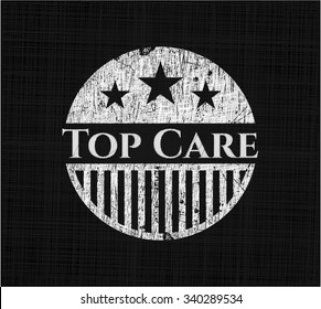 Top Care written on a chalkboard