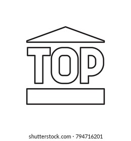 top of cargo box icon illustration isolated vector sign symbol