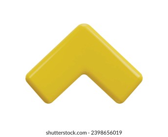 top chevron arrow icon direction symbol 3d render