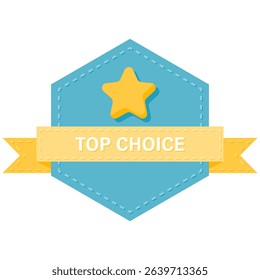 top choice badge, rating illustration