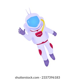Top choice Humanoid astronaut robot vector illustration with a cute, trendy, and unique flat 3d design style in purple-themed. Perfect for various design elements.