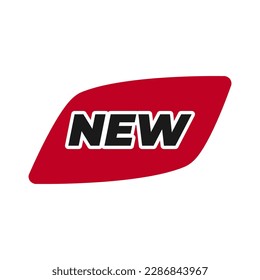 Top choice of new label icon vector, illustration symbol template in block red trendy style. Editable graphic resources for many purposes.