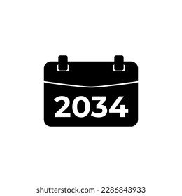 Top choice  New Year 2034 icon vector, illustration logo template in trendy style. Suitable for many purposes.