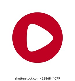 Top choice play icon vector in red, illustration logo template in trendy style. Editable graphic resources for many purposes.