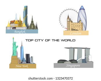 Top cities in the world such as Bangkok, New York, Paris, Kuala Lumpur, Shanghai, London, Dubai