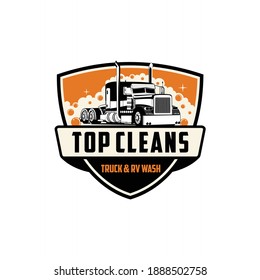 Top Cleans Truck Wash Illustration Vector