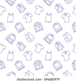 top clothes background seamless pattern purple