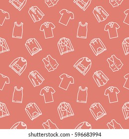 top clothes background seamless pattern red