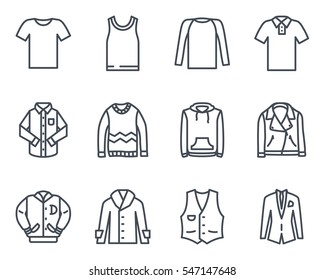 Top clothes outlined