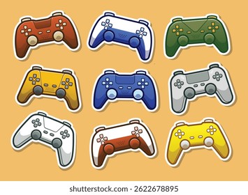 Top Collection of Game Controller Illustrations for Sticker.