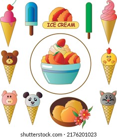 Colección superior de ilustraciones de helados para cualquier gusto