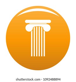Top column icon. Simple illustration of top column vector icon for any design orange