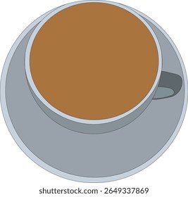 
from the top of a cup of hot coffee milk