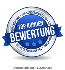 Top customer reviews Badge - German-Translation: Top Kundenbewertung