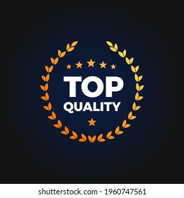Top Customer Satisfaction Shopping Vector Label