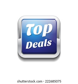 Top Deals Blue Vector Icon Button