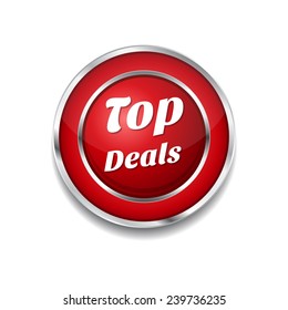 Top Deals Red Vector Icon Button