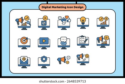Top Digital Marketing Icon Set for SEO