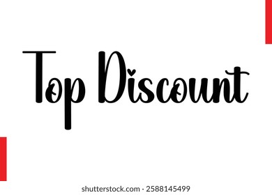 Top Discount Best sale saying typography text