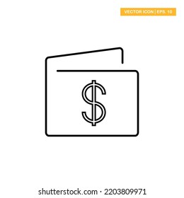 Ilustración de diseño de vectores de iconos de carteras electrónicas 
