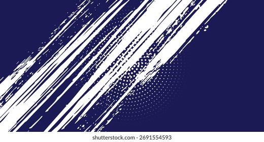 Top Dots halftone white and blue color pattern gradient grunge texture background. sporty