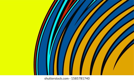 Top down blue lines on yellow background