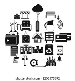 Top drawer icons set. Simple set of 25 top drawer vector icons for web isolated on white background